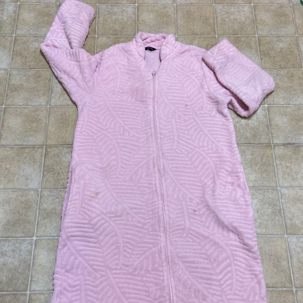 Just Love Soft Pink Fleece Robe Size M